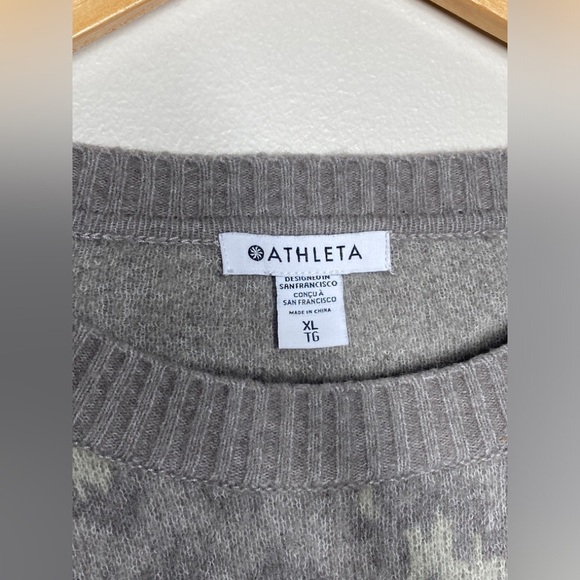 Athleta Hawthorne Merino Wool Crewneck Leopard Print Sweater - Picture 5 of 8